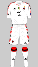 ac milan 2005  uefa champions league final kit