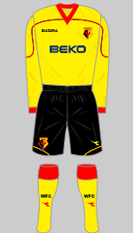 Watford 2008-09 home kit