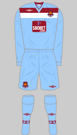 West Ham United december 2008 away kit