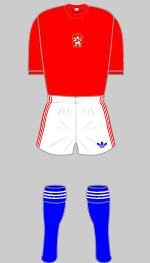 czechoslovakia 1976 red kit